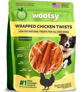 Wootsy 782869846561 Chicken Wrapped Rawhide Sticks - Supports Dental Health Dog Treats Gra