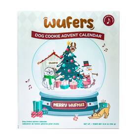 Itmwuf-wf24-adv Wufers Singing Snow Globe Dog Advent Calendar 24 Gourmet Holiday Cookies Chri