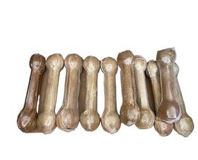 Xpet 768303106361 Xs 20 Dog Barbell Compressed Rawhide Dumbbell Rock Hard Edible Chew Treat 5 Inch
