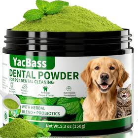 Yacbass 730265659827 Dog Dental Powder Teeth Cleaning And Cat Breath Freshener Reduces