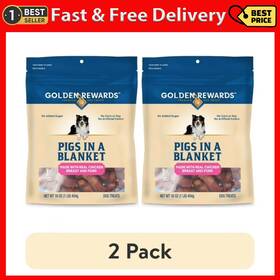 Yantai Haos Pet Food Tech 705353029400 2 Pack Pigs In A Blanket Chicken And Pork Sausage Dog Treats 16 Oz