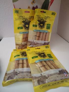5220135 Yellow Yak Churro With Cheese Dog Chews Lactose Free Grain