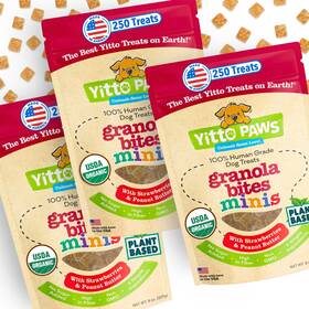 Dtgbsm3p Yitto Paws Mini Organic Dog Training Treats Crunchy Low Calorie Biscuits Strawb