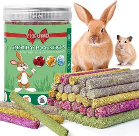 Yixund 705353633850 40pcs Rabbit Chew Sticks With Lavender Timothy Hay Calendula Rose Bunny