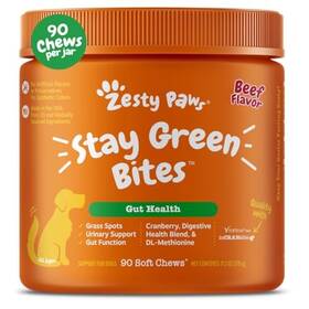 B07xc82fxp Zesty Paws Stay Green Bites For Dogs - Grass Burn Chews With Cranberry Urina