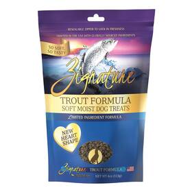 Zignature 810138350713 Trout Soft Moist Treats For Dogs 4 Ounce Pack Of 1