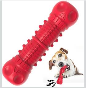 Zikaton B09p4rdgw4 Durable Dog Squeaky Chew Toy Aggressive Chewers Large Medium Dogs Green