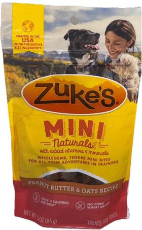 00082 Zukes Zuke S Mini Naturals With Added Vitamins/minerals 3oz Peanut Butter/oates Recipe