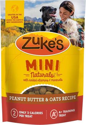 Zukes 445039939953 Mini Naturals Training Dog Treats Peanut Butter And Oats Recipe - 16 Oz B