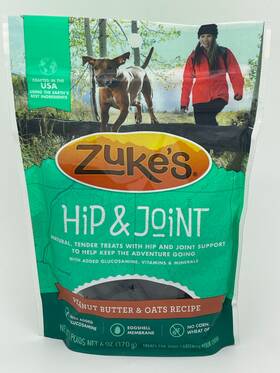 Zukes 613423000115 Zuke S Hip Action And Joint Support Peanut Butter Oats 6oz Pack Of 1
