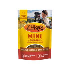 Zukes 628244337265 Mini Naturals Training Dog Treats Peanut Butter And Oats Recipe - 16 O
