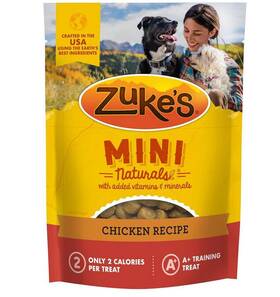 Zukes 647367028034 Zuke S Mini Naturals Dog Training Treats For Dogs Pet Made With Real