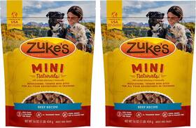 Zukes 711181558319 Mini Naturals Dog Training Treats Beef Recipe Soft With