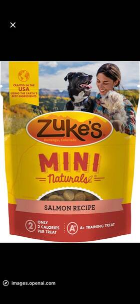 Zinn064a Zukes Mini Naturals Salmon Recipe Training Treats All Breed Dog