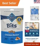 Natural Ingredient Dog Treats - Blue Bits Chicken Recipe, 11OZ Bag For Training. Fixed Price $21.99.