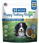 Dog, N-bone Puppy Teething Rings Plus Chicken Flavor (3 Count). Fixed Price $15.40.