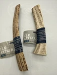 Lot Of Two Wag Brand 2 Med & Lg Whole Deer Elk Chews Natural Dog Treats. Fixed Price $19.98.
