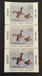 2002 Hungary - Duck Stamps Artist Signed Strip Of Three. Fixed Price $14.99.