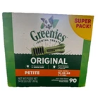 Greenies Dental Treats Original Petite 90 Count For Adult Dogs 15-25 Lbs. Fixed Price $39.99.
