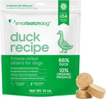 Smallbatch Pets Freeze Dried Raw Dog Food, Duck Recipe, 14 Oz, Organic High Prot. Fixed Price $43.99.