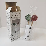 Spot's Treat Holder Dalmatian Dog Paw Print Decor Scott's Ceramic Vase. Fixed Price $18.99.