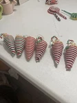 Vintage Pacific Rim Christmas Hanging Ornaments Frosted Candy & Canes Jn. Fixed Price $36.00.
