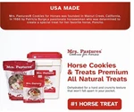 Mrs Pastures All Natural Cookies For Horses 15 Pound Pack Low Sugar Treats. Fixed Price $60.00.
