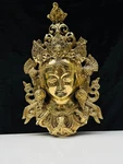 Brass Goddess Tara Face Sculpture Himalayan Buddhist Wall Art & Spiritual Co. Fixed Price $199.00.