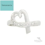 Nyjewel Tiffany & Co Paloma Picasso 18K Gold Diamond Loving Heart Ring Large Sz. Fixed Price $1950.00.
