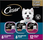 Filets In Gravy Adult Wet Dog Food Variety Pack, Mignon, New York Strip An. Fixed Price $37.90.