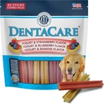 Dentacare Yogurt & Strawberry, Blueberry, Banana Flavor Dog Treats, 20 Count. Fixed Price $15.99.