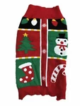 Red Snowman Candy Cane Christmas Stocking Holiday Dog Sweater Pet Costume. Fixed Price $14.99.