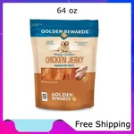 Golden Rewards Chicken Flavor Premium Dry Jerky Treats For All Dogs, 64 Oz. Fixed Price $34.59.