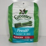 Greenies Dog Dental Treats Fresh Count Regular 12OZ Spearmint Flavor. Fixed Price $13.05.
