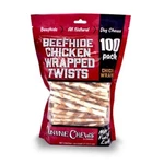 Canine Chews Chicken And Beef Twist Rawhide Dog Treats - 100CT. Fixed Price $27.99.