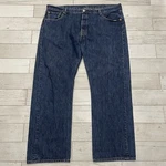Levi's 501 Jeans Mens 44X32 Blue Denim Cotton American Workwear. Fixed Price $22.39.