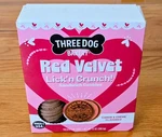 Three Dog Bakery Red Velvet Lick'n Crunch Treats Sandwich Cookies 13 Oz. Fixed Price $11.95.
