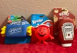 Jolly Rancher Kool-aid Heinz Vinyl Squeaky Chew Toy Set For Dogs. Fixed Price $16.22.
