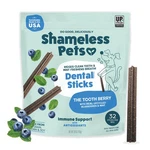 Chews Dental Blueberry Mint 32 Count Natural Teeth Cleaning Shameless Dog Pets. Fixed Price $46.99.