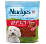 Blue Buffalo Nudges Jerky Cuts Natural Dog Treats Steak 10OZ Bag. Fixed Price $9.99.