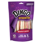 Dingo Dynostix Premium Rawhide Treats Made With Real Chicken, Assorted Sizes. Fixed Price $13.38.