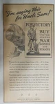 Coca-cola Ad: Buy Bonds For Uncle Sam's Victory ! 8 X 15 Inches From 1940'S. Fixed Price $12.00.