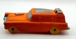 CB51: Vintage Auburn Rubber Toy Station Wagon 1950S Orange 4.5" Roof Luggage. Fixed Price $27.95.