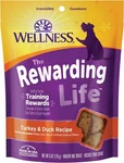 Wellness Wellbites Turkey & Duck Recipe Soft Chewy Dog Treats, 6 Ounce Bag. Fixed Price $11.99.