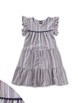 Tea Collection Tassel Tiered Striped Print Dress - Cloud Girls Size $43. Fixed Price $23.99.