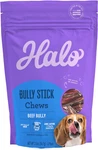 Halo Purely For Pets Bully Stick Chews-dog TREATS-2.5-OZ Pouch-new-fast. Fixed Price $16.99.