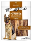 Chomp Ems Purehide Bacon Sticks 8.5OZ High Protein Dog Chew Treats. Fixed Price $21.09.