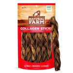 Braided Collagen Chews For Dogs (12 Inch, 6 Pack), Sticks, Natural D.... Fixed Price $49.49.