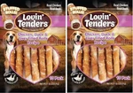 2 Pack - Lovin' Tenders Real Chicken Stuffed Rawhide Rolls Dog Treats. Fixed Price $27.49.