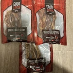 3 Pkgs Good Lovin' Braided Bully Stick Dog Chews- Total -moderate Chewers 9/26. Fixed Price $31.50.